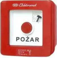 Buton manual alarmi zjarri Elektromet WPp-2s ROP A, 2 zona, 12A, IP65, i kuq