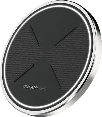 Karikues wireless Terratec ChargeAIR Dot, karikim i shpejtë, për smartphone, i zi argjendtë