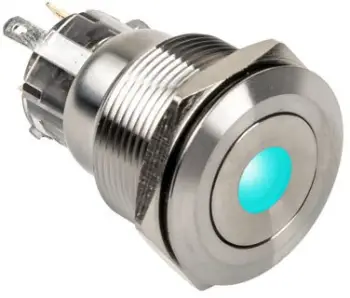 Buton vandalizmi DimasTech Silverline Dot, 22mm, RGB, argjendtë