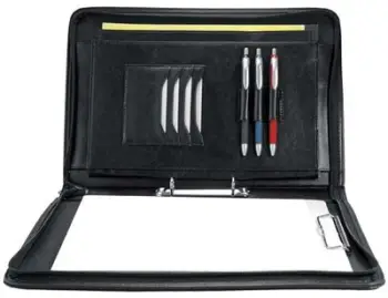 Dosje konferencash Easy Stationery Classic A4, eko lëkurë, e zezë