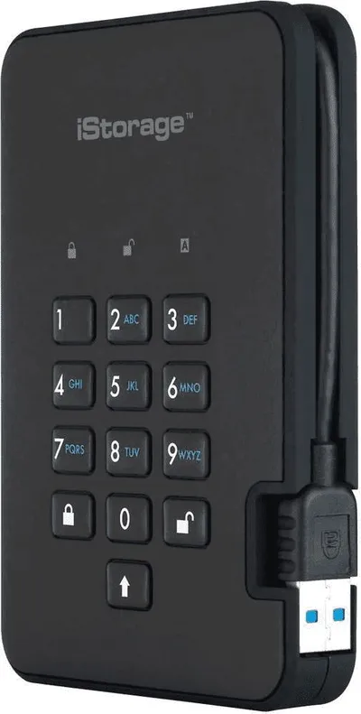 Hard disk i jashtëm iStorage DiskAshur, 1TB, enkriptim hardware AES 256 bit, i zi - 1