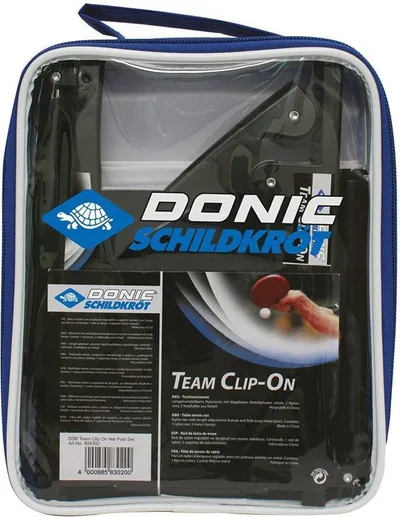 Rrjetë për tabelë ping-pongu The Team Clip-On Donic, universale - 2