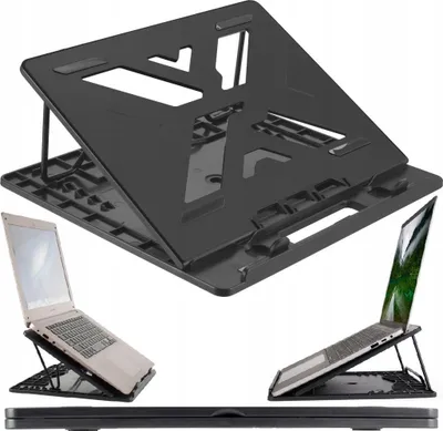 Stativ për laptop Art P14, ABS dhe çelik, lartësi e rregullueshme, gri - 1