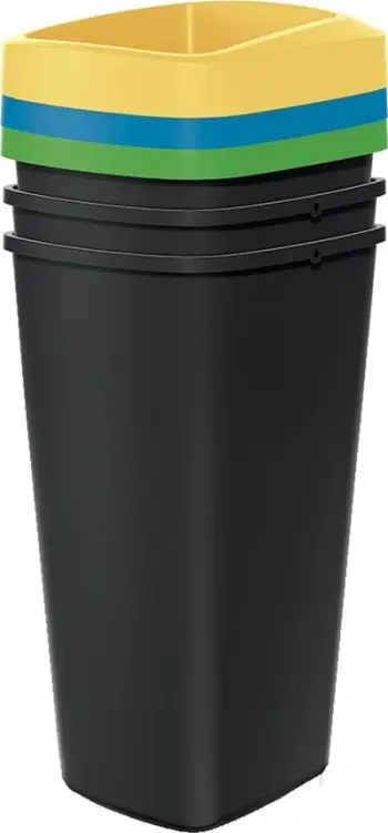 Kosh mbeturinash COMPACTA Q Set, 3x25L, plastik, gri