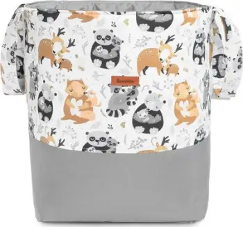 Kosh lodrash Sensillo Toy Basket Medium, 35x47 cm, me rakunë gri, gri