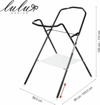 Stativ për vaskë bebe Lulu Design, 84cm, i zi