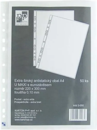 Fasikëll transparente Karton P+P, A4, 50 copë - 1