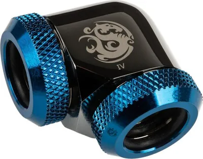 Përshtatës 90° për hardtube Bitspower, 12mm OD, i zi - 1
