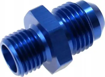 Përshtatës alumini TurboWorks AN6 M14x1.25, lidhje mashkull mashkull, argjend