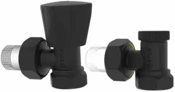 Set valvulash për radiator peshqirësh Arco, 1/2", të zeza