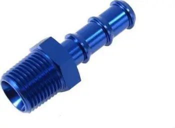 Përshtatës alumini TurboWorks Nipple 1/2"-14NPT, për zorrë 15mm, argjendtë