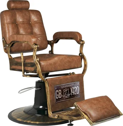 Karrige berberi Gabbiano Boss Old Leather, profesionle, kafe e çelët - 1