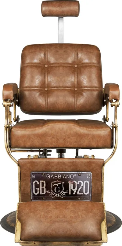 Karrige berberi Gabbiano Boss Old Leather, profesionle, kafe e çelët - 3