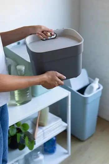 Kosh mbeturinash Curver Ready to Collect, 5L, plastikë e ricikluar, gri e errët