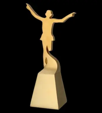 Statuetë dekorative Tryumf RUNNING RP5013-23/G, 23cm, për gara vrapimi, ngjyrë ari