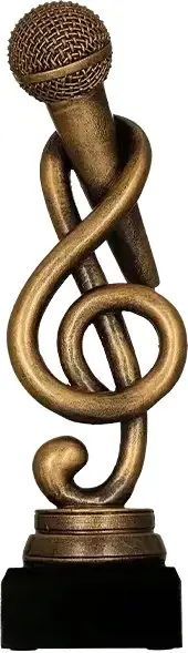Statujë dekorative RFST3038, 25cm, motiv muzikor, bronzi