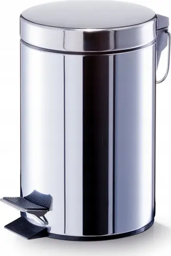 Kosh mbeturinash me pedale, 3L, çelik inox, argjent