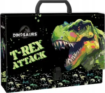 Dosje me dorezë Derform Dinosaur, A4, 95mm, shumëngjyrëshe