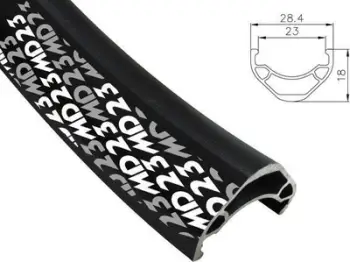 Felne biçiklete Alexrims MTB MD23, 29", 36 vrima, Tubeless Ready, e zezë
