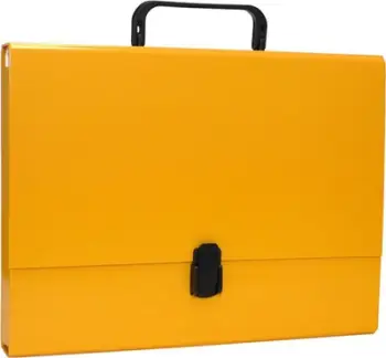 Dosje me dorezë dhe zinxhir Office Products, PP, A4 / 5 cm, e verdhë