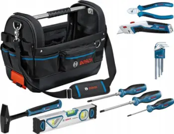 Set veglash Bosch GWT 20 1600A02H5B, 8 vegla, çantë profesionale, i zi