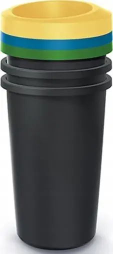Set koshash mbeturinash Compacta R Set, 3x45L, plastikë, shumëngjyrësh