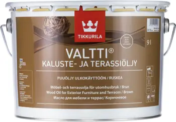 Vaj për dru Tikkurila Valtti Furniture and Decking Oil, vaji tretës, 10L, kafe