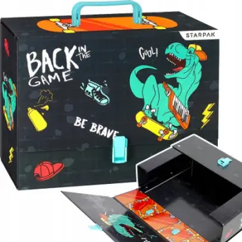 Dosje me dorezë STARPAK Skate Dino, A4, karton i trashë, shumëngjyrëshe