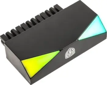 Përshtatës energjie Kolink Core Adept ARGB, 24 pin, kënd 90°, i zi