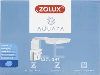 Ndriçues LED për akuarium Zolux Aquaya, 15 LED të bardha 3 LED blu, i bardhë