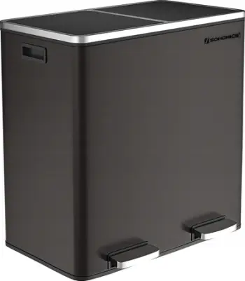 Kosh mbeturinash SONGMICS Double Recycle, 2x30L, me pedale, i zi