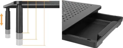 Stendë laptopi Mozos SPM1, deri në 17", metal, gri - 2