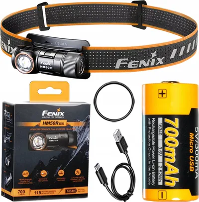 Llambë koke Fenix HM50R V2.0, 700 lumens, IP68, e zezë portokalli - 1