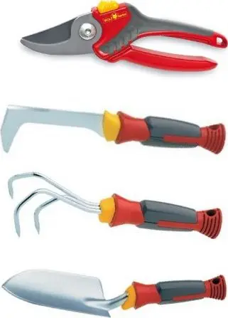Set veglash dore për kopsht Wolf-Garten, 4 pjesë, për krasitje dhe kultivim, shumëngjyrësh