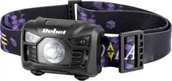 Fener koke Rebel URZ0938, i karikueshëm, LED, i zi