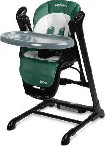 Karrige e lartë me luhatëse HIGH CHAIR Swing, 2 në 1, Indigo Black Green