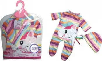 Rroba për kukull Woopie Unicorn Set, për 43-46cm, me varëse, shumëngjyrëshe