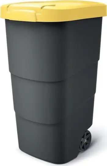 Kosh plehrash Prosperplast Wheeler NBWB90-120C, 90L, me rrota, i verdhë