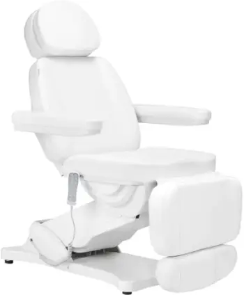 Karrige elektrike kozmetike Sillon Classic Second Edition, 3 motorë, me ngrohje, e bardhë