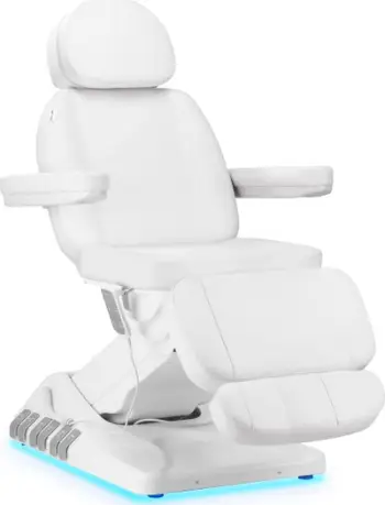 Karrige elektrike kozmetike Sillon Luxury, 3 motorë, kontroll me pedale, e bardhë