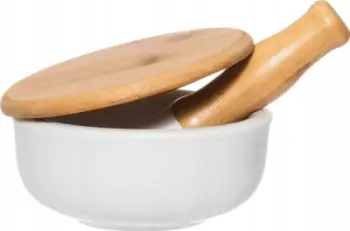 Havan kuzhine Elo Pol, diametër 12 cm, me kapak, gri