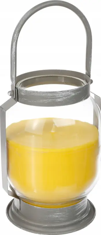 Fener me qiri Atmosphera Citronella, 13x20.5cm, aromë citronella, metalik