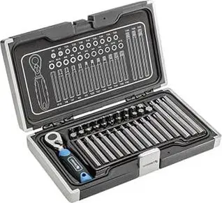 Set veglash Högert Technik HT1R466, racë me bita 10 mm, çelik S2, në kuti