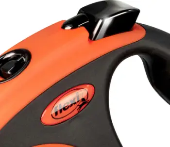 Litar automatik për qen Flexi Xtreme S, shirit 5 m, deri 20 kg, portokalli