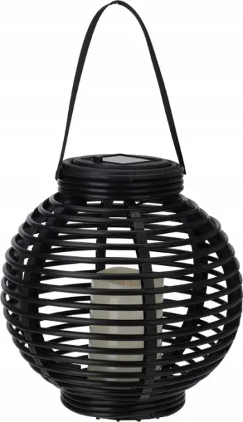 Fener solar PROGARDEN Lantern KO CX2000240, rattan, 21x21 cm, i zi