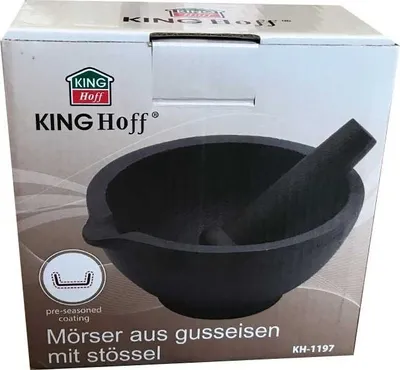Havan kuzhine KingHoff KH-1197, gize, 13cm, gri - 2