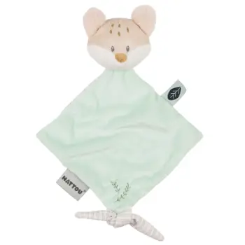 Mbajtëse për meme Nattou Doudou Fox, 19 cm, Flo Mint Green