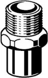Përshtatës kalimi Viega 106638, 42mm x 6/4", bronzi - 2