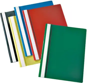 Dosje me kapëse Esselte Vivida A4, pjesa e përparme transparente, paketim 25 copë, e zezë