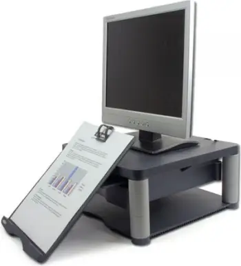Stendë monitori Fellowes Monitor Riser Plus, deri 21", rregullim lartësie, e zezë